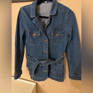 Other stories demin trench jacket with belt , size 4